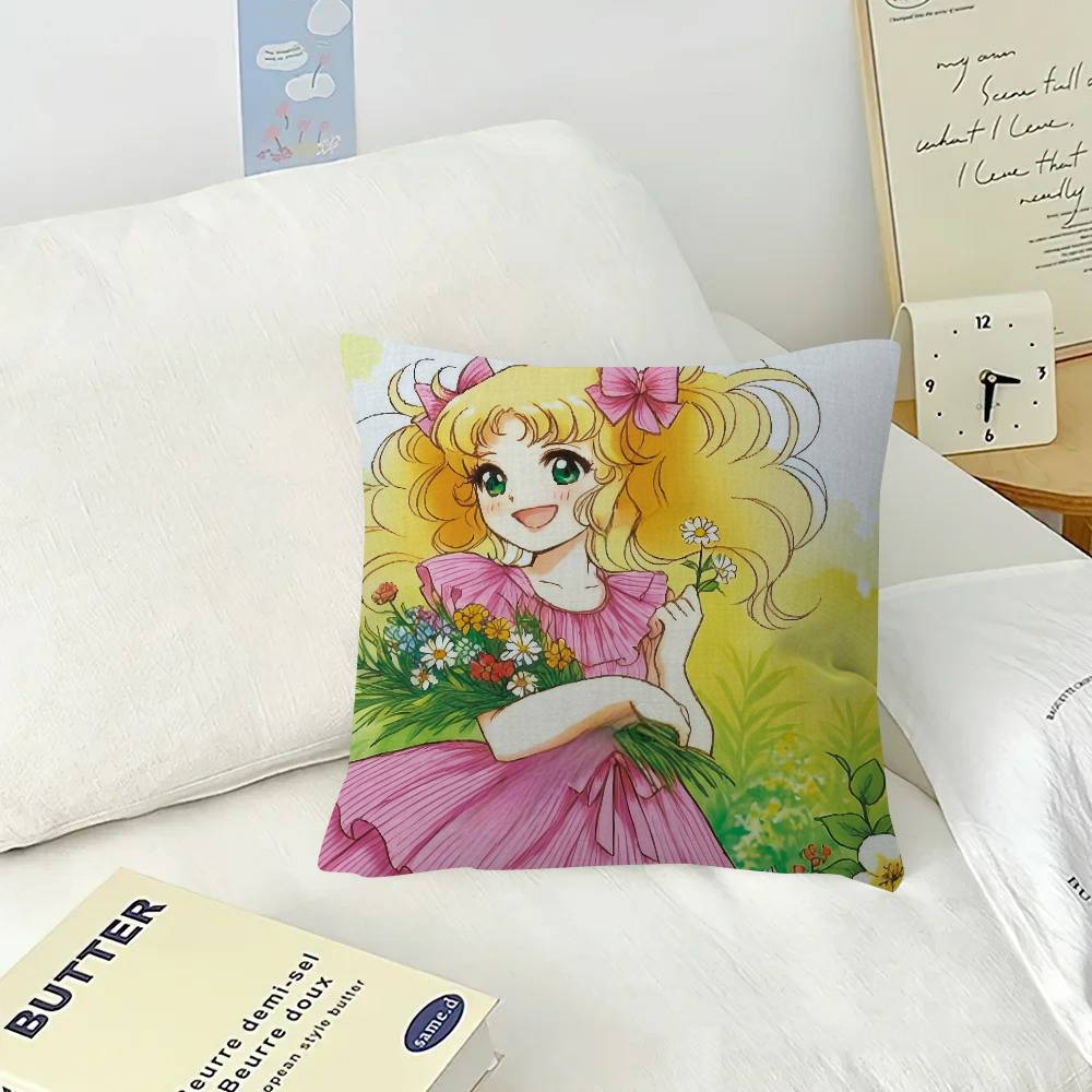 Anime Candy Candy Cushion   Pillow Cushion Cover Pillowcase Living Room Sofa Home Decor Customized