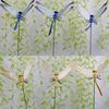 25Pcs Fake Dragonfly Garden Stake Decoration Indoor Outdoor Yard Lawn Patio Artificial Dragonfly Stake Planter Pot 3D Simulation Dragonfly Ornament