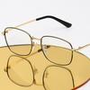 Square-framed Metal Glasses Women Men High Quality Luxury Eyewear Business Driving Female Male Blue Light Blocking Glasses