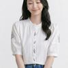 Navava Romantic Flower Embroidery Frill Short Sleeve Blouse Nb3103