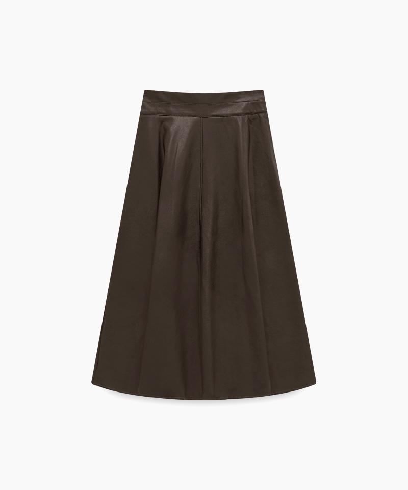 Marie Claire Leder langer Rock (Mafcsk03Mbr)