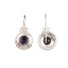 Natural Iolite Gemstone Silver Earrings 1.5", 925 Sterling Silver Jewelry, September Birthmonth Jewelry, Iolite Earrings, Thanksgiving Gift CE-25-2