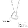 Ciondolo Cuore d'Amore Vuoto Collana in Acciaio Inossidabile Tre Modelli Gioielleria Minimalista Per San Valentino