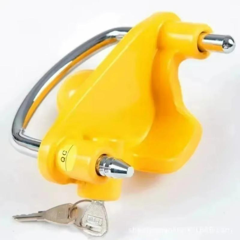 Universal U‑Shape Trailer Coupler Lock Anti‑Theft Hitch Lock Heavy Duty Trailer Tongue Security Lock with 2 Keys