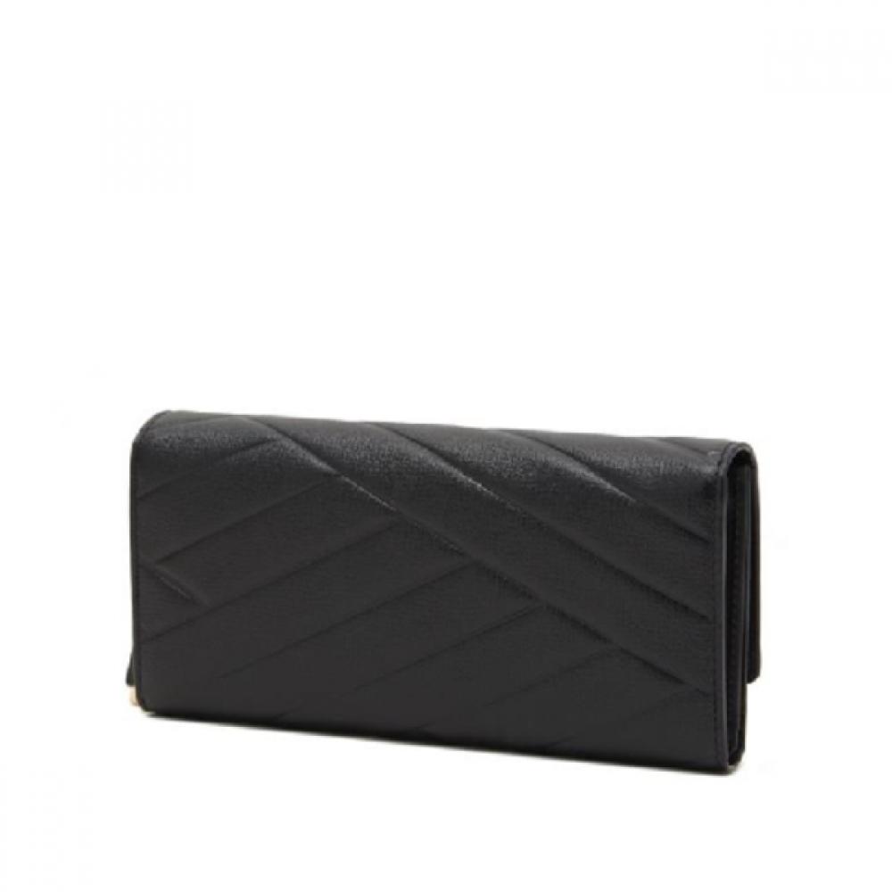 Daks Long Wallet Black Dd Embossed Leather Dcwa0f411bk