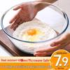 Heat-Resistant Borosilicate Glass Bowl for Microwave, Egg Beating, Baking, Dough Mixing, and Soup.