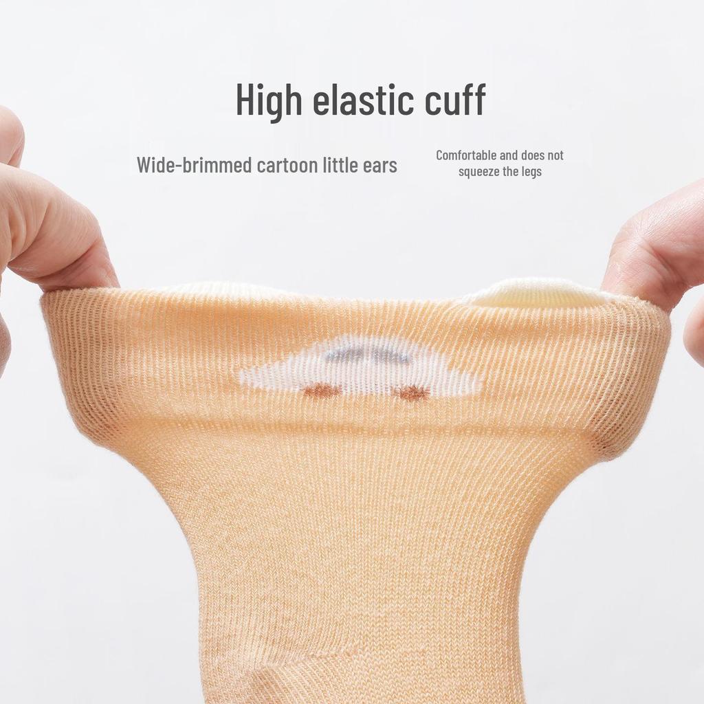 Atmungsaktive Baumwoll-Wadenlange Babysocken: Hoher Stretch, Weithalsdesign für Jungen und Mädchen - Perfekt für Frühling, Herbst und Winter.