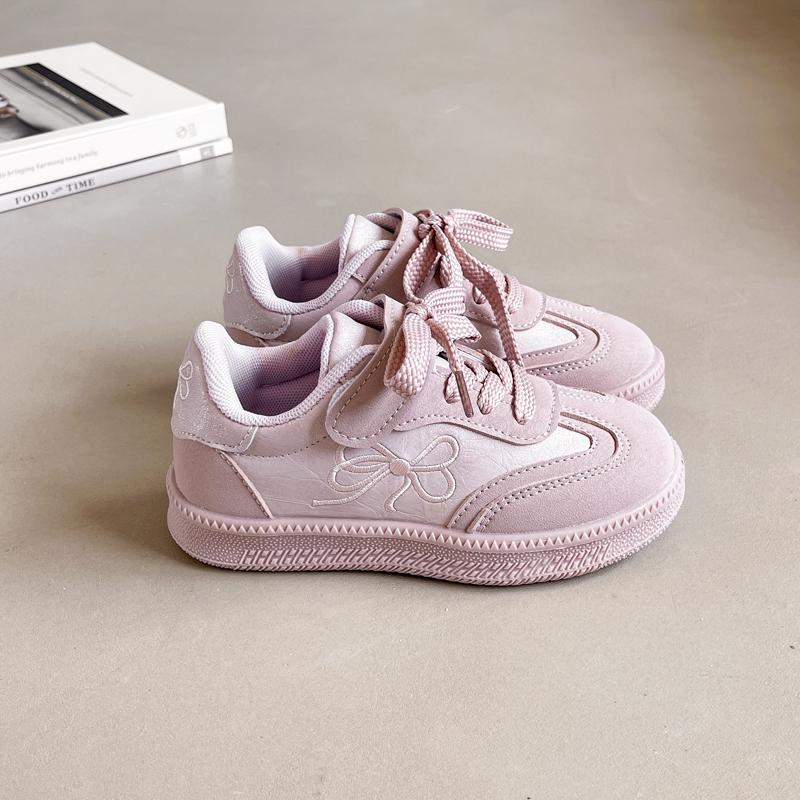 

Kids Casual Leather Shoes for Girls Autumn Non-slip Toddler Training Shoes Versatile Chic Classic Comfort School Footwear 26 розовый