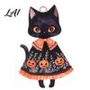Cute Halloween Pumpkin Cat Sign Witch Wooden Hanging Ornament Decorative Pendant Black Window Ornament Holiday Party Favors for Tree And Decor