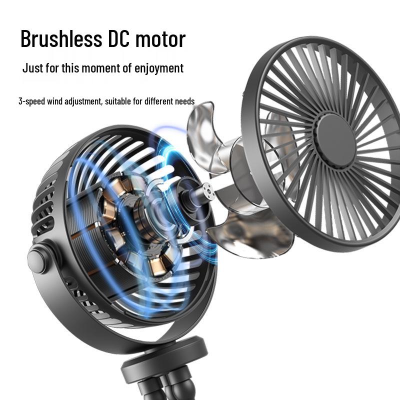 Portable Silent Octopus Camping Fan: Multifunctional Mini Handheld Stroller Cooler