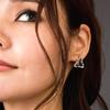 Artemis Classic Lucifer Triangle Earrings (ac-ace0148) - Silver Accessories for Men and Women, Brand Jewelry, Silver, Size 25
