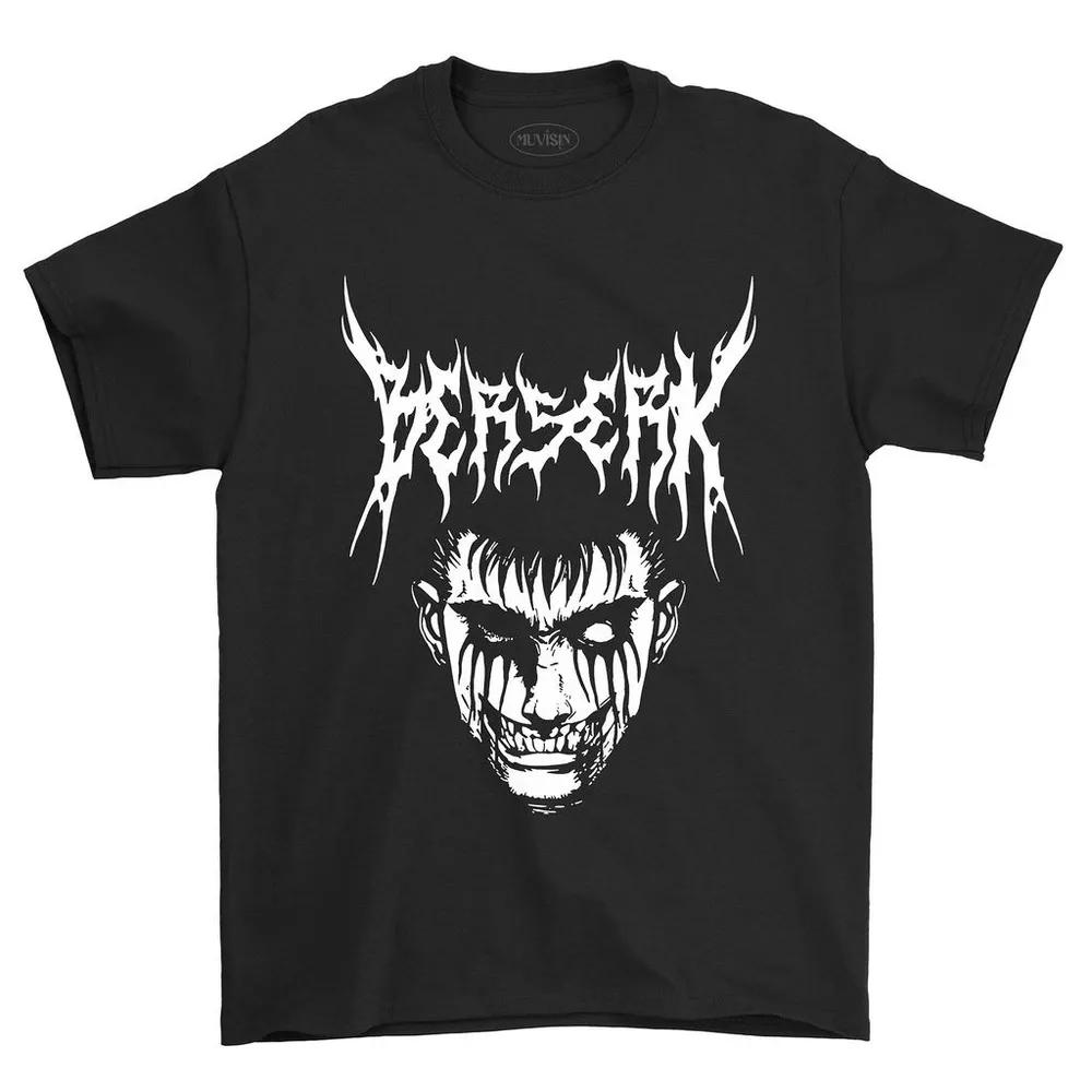 Unisex Short Sleeve Crew Neck Cotton T Shirt Berserk Metal Guts XL