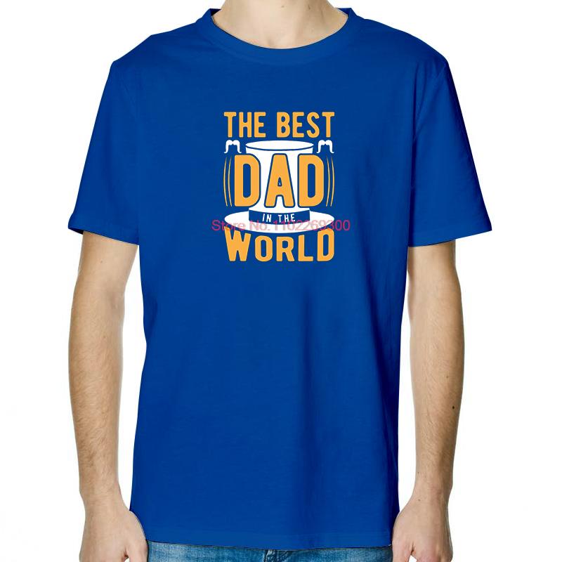 The Best Dad In The World Fashion Printed TShirt Funny Fathers Day Tops  TShirt New Arrival Goods Cotton Short Sleeve TShirt
