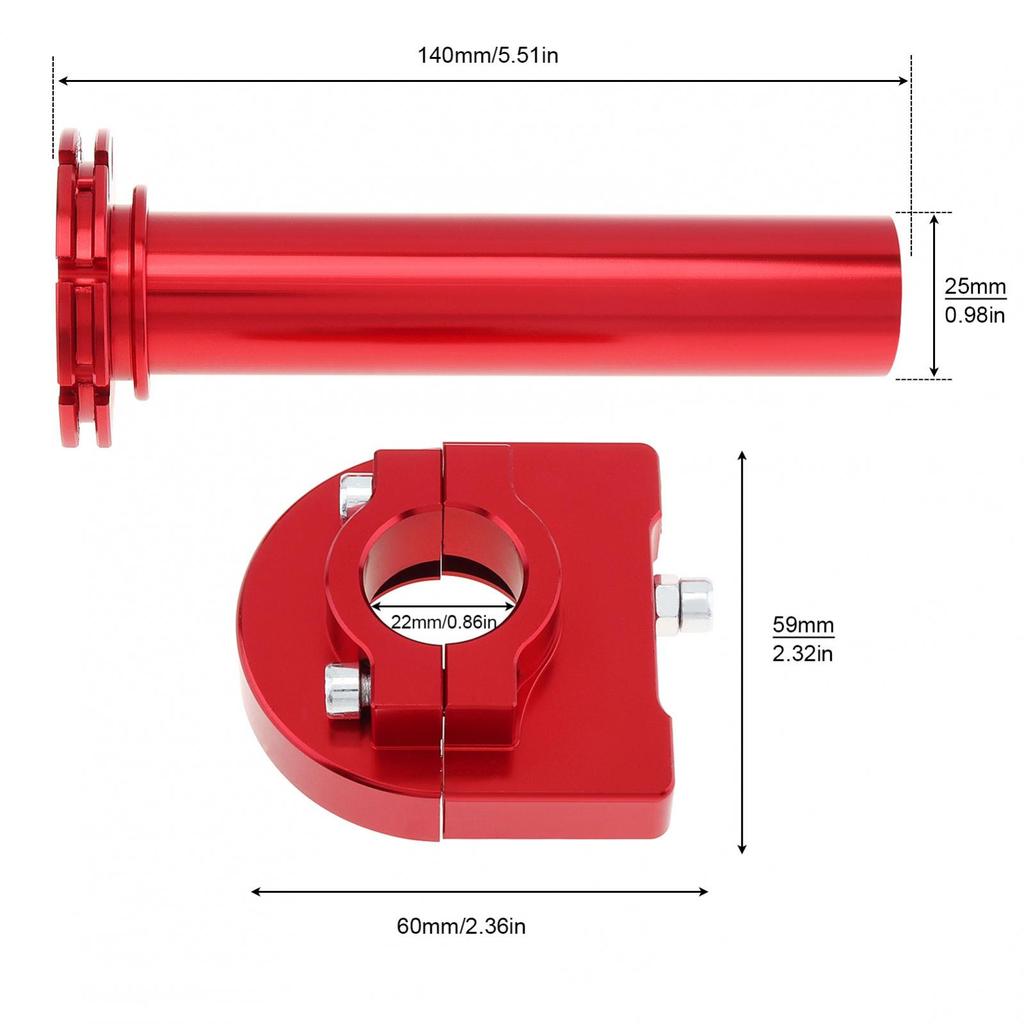 22mm 7/8inch High Performance Adjustable Aluminum CNC Throttle Handlebar Accelerator