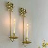 2 Stück Wandleuchter Kerzenhalter Metall Wanddekorationen Hängende Wandmontierte Kerzenleuchter für Wohnzimmer Esszimmer