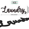 Farmhouse Metal Laundry Sign: Black Décor for Stylish Bathrooms.Charming Farmhouse Laundry Art: Metal Sign for Wash Rooms.