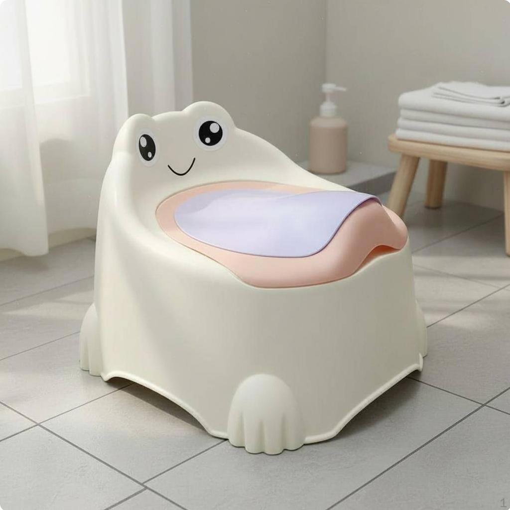 Kids Potty Seat with Backrest Removable Bowl Infant Urinal Easy To Clean Frog Training