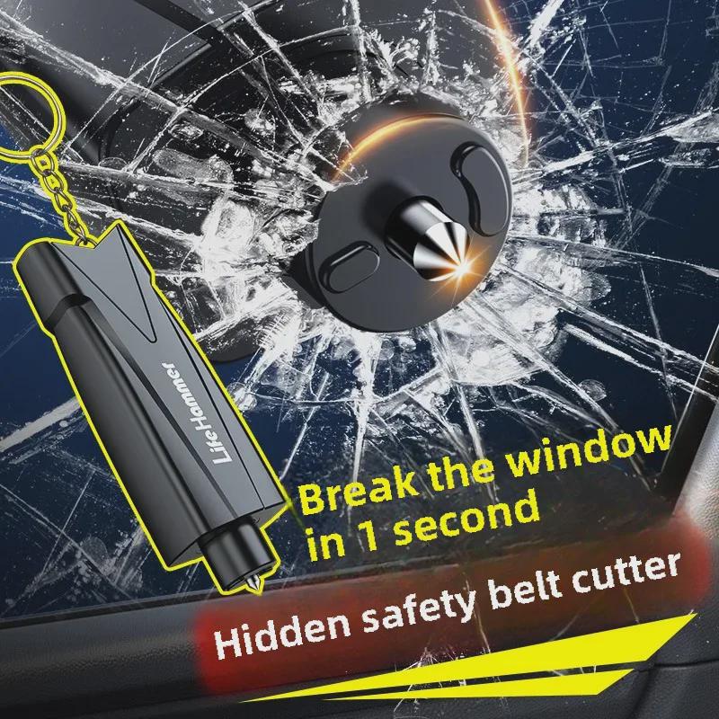 Ciocan de salvare de urgență pentru spargerea geamurilor auto: Instrument multifuncțional de evacuare a sticlei