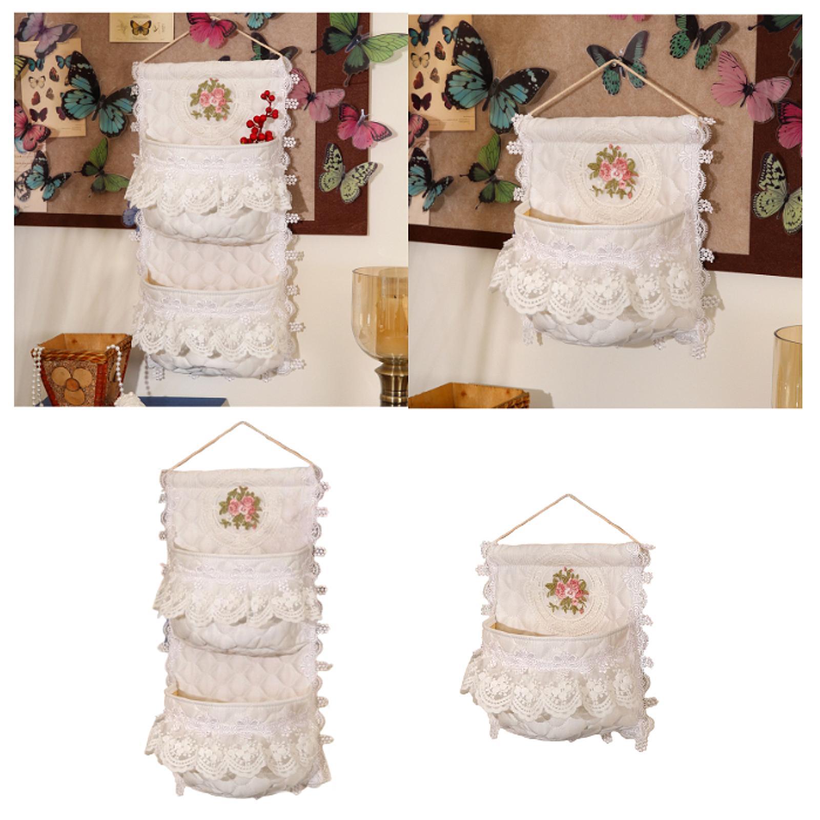 White Wall Hanging Storage Bag Large Capacity Practical Wall File Organizer over the Door for Living Room Wardrobe Organization 1 Pocket 3290₽