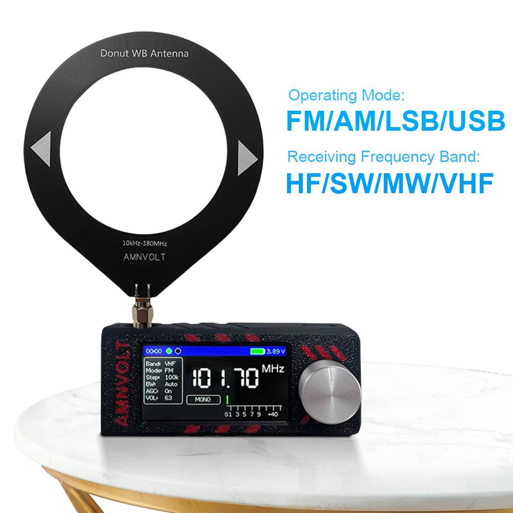 Mini SI4732 Radio Receiver LSB USB AM FM FM/AM Full Band Pocket Radio with Holder Bracket Stand HF SW MW VHF Radio with Antenna