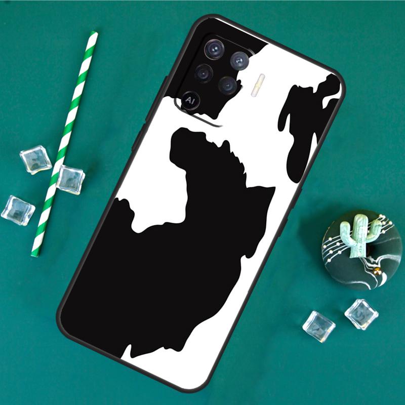 Spotted Cow Skin Print Case For Oppo A40 A60 A80 A16 A76 A96 A18 A38 A58 A78 A98 A91 A15 A17 A74 A94 A54 A57S Cover