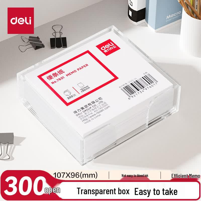 Deli 107x96mm Sticky Notes with Box
