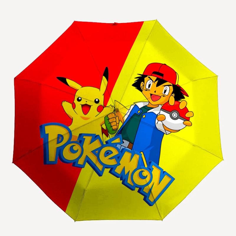 

1pc Pokemon, Pikachu Automatic Umbrella Durable Iron Frame & Plastic Handle, Gift for Men & Women, Sturdy Construction, Best for Christmas, Helloween,
