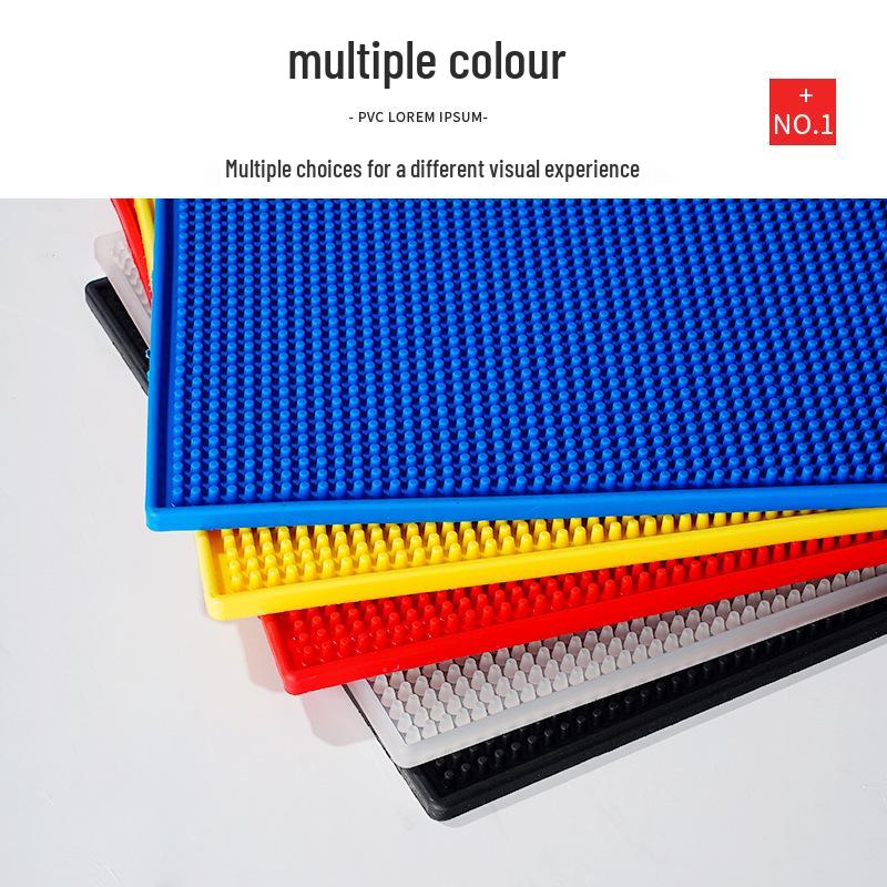 Rectangular Thickened Black Non-slip Waterproof PVC Rubber Bar Coaster Mat