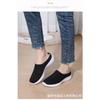 Women's Plus Size Half Slippers, Flying Woven Shallow Mouth Slip On Shoes, Breathable Casual Daily Ladies Flats