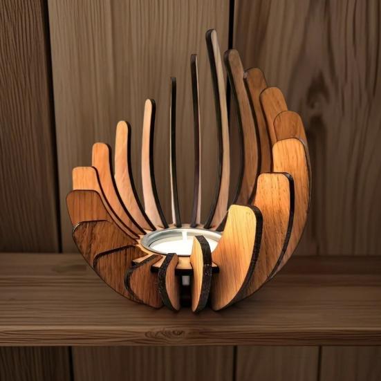 Tealight Candle Holder Wood Tea Light Candle Holder Rustic Votive Candle Holder