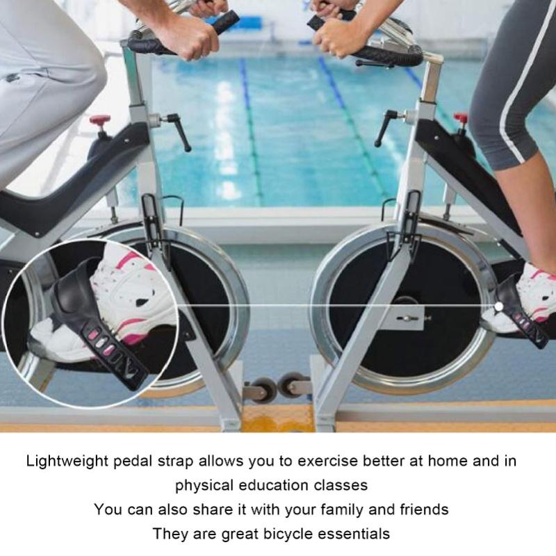 2 Pair Exercise Bike Pedal Straps Adjustable Length Universal Pedal Strap Fits Most Exercise Bikes Bicycles Cycles For Home Gym