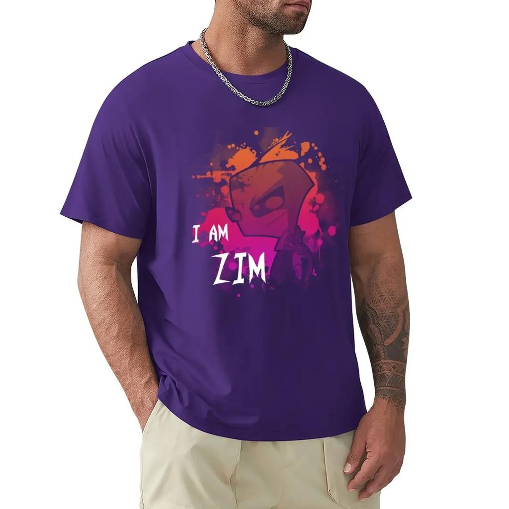 Round Neck I Am Zim T-Shirt custom t shirts design your own black graphics black t-shirts for Arrival streetwear Cotton