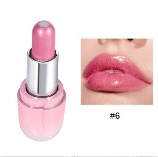 Shimmer Lipstick 6 Color Shimmer Lipstick Set | Long-Lasting Waterproof High Pigment, Radiant Shiny Finish, All Skin Types, Adult, Orange & Pink Tones