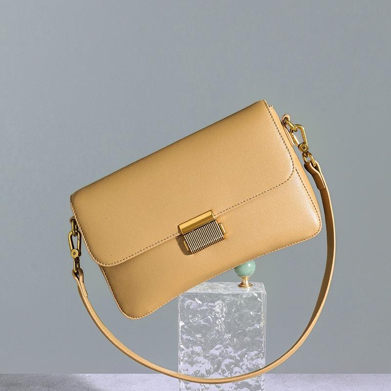 Last order leather women's bag new light luxury texture high-end niche shoulder bag messenger bag versatile underarm bag