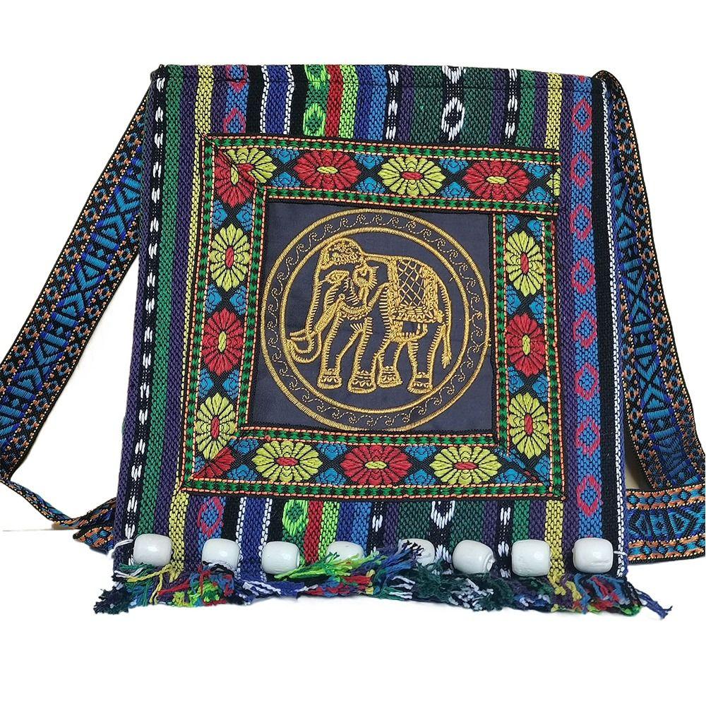 

Холщовые сумки-мессенджеры в племенном стиле, индийские бохо женские сумки на плечо, этническая сумка кроссбоди для женщин Style C(S)