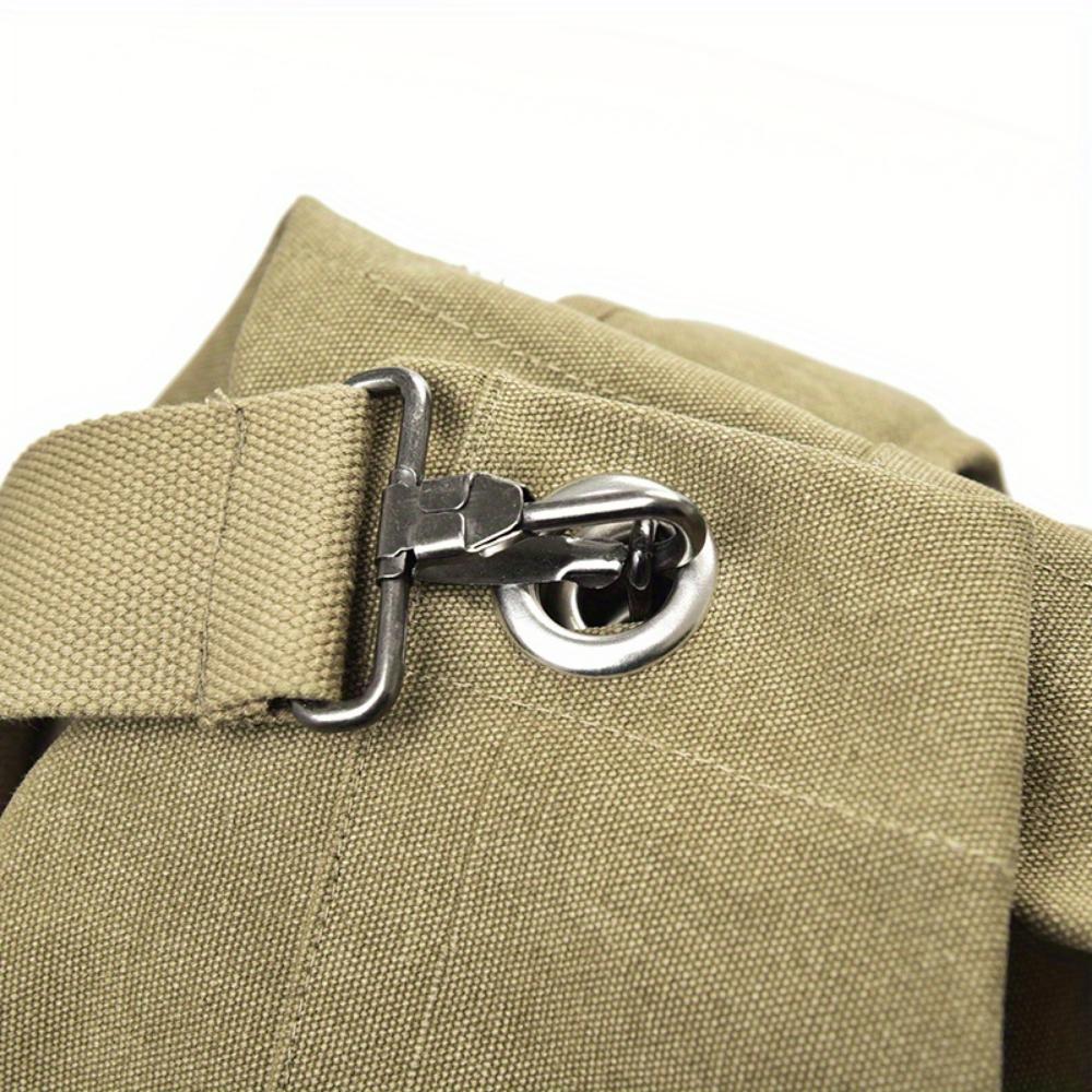 Large Capacity Khaki Canvas Backpack Men's Adjustable Travel Mountaineering Backpack Men's Backpack
