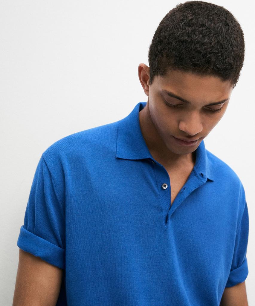 Masimodutti 100% Cotton Knit Polo Shirt
