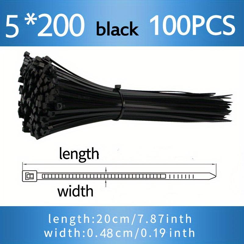 1PACK/100pcs  self-locking nylon cable cable tie, cable tie fixing plastic tie, cable tie, white/black