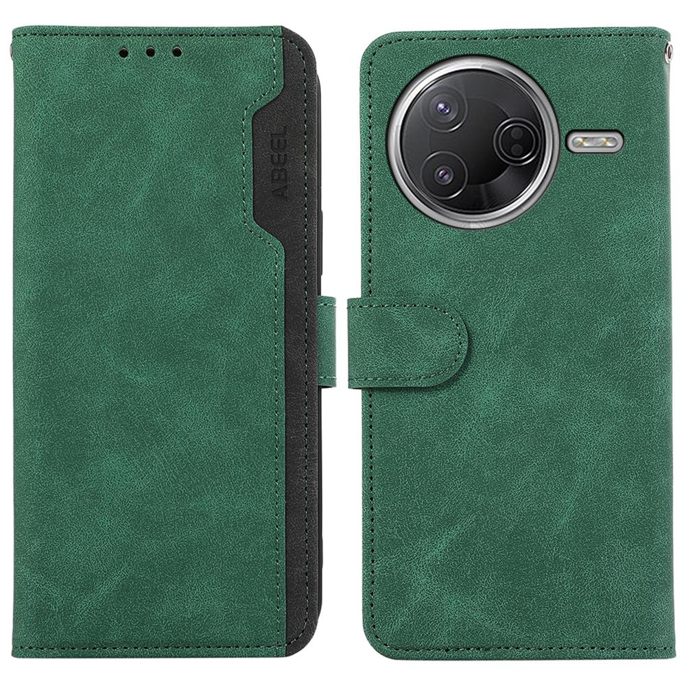 ABEEL Leather Case For Xiaomi Poco F7 Pro 5G/F7 Ultra 5G/Redmi K80 Pro 5G/K80 5G Color Splicing Flip Phone Cover RFID Blocking