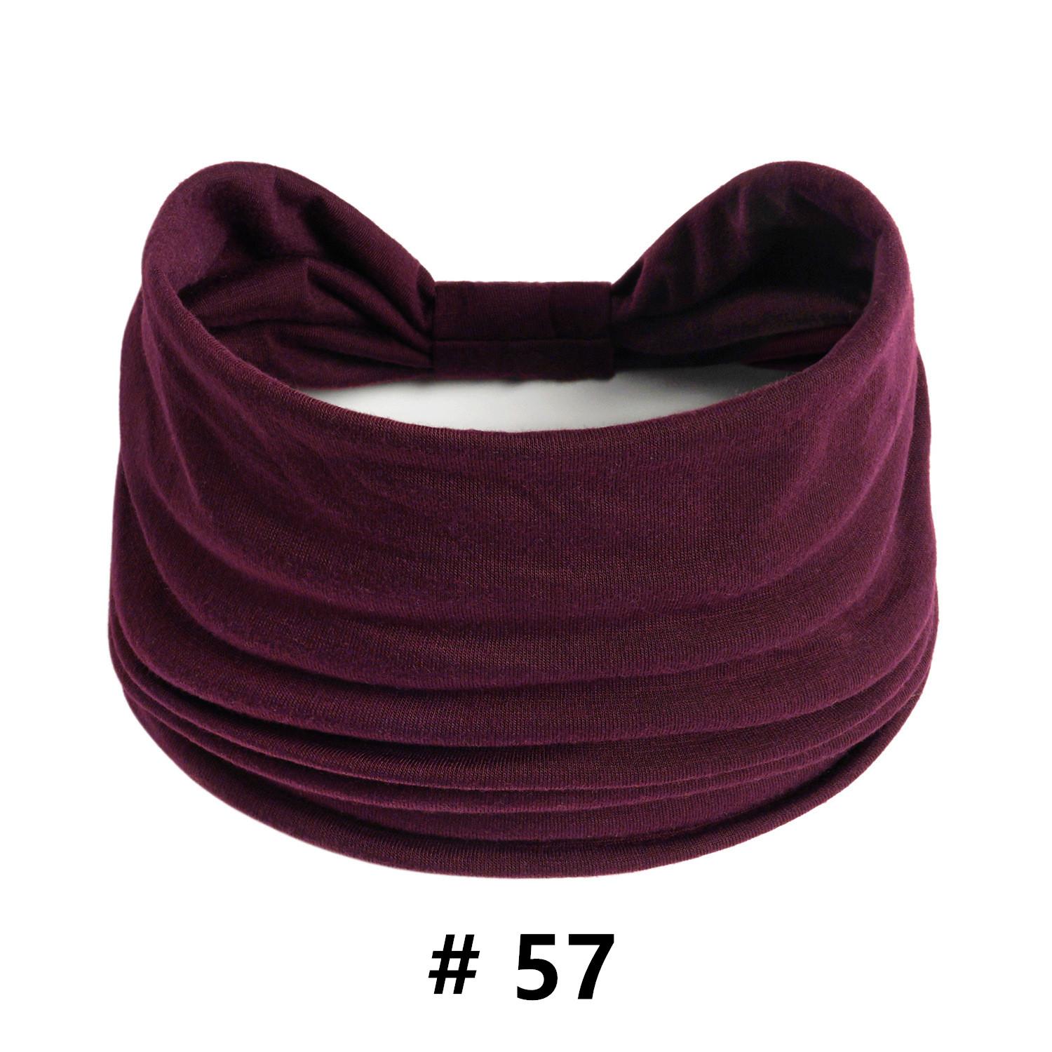 

Тюрбан для голови Одноколірні вузли Широкі пов язки для жінок М які бавовняні спортивні еластичні гумки для волосся Аксесуари Бандана для йоги Бандаж