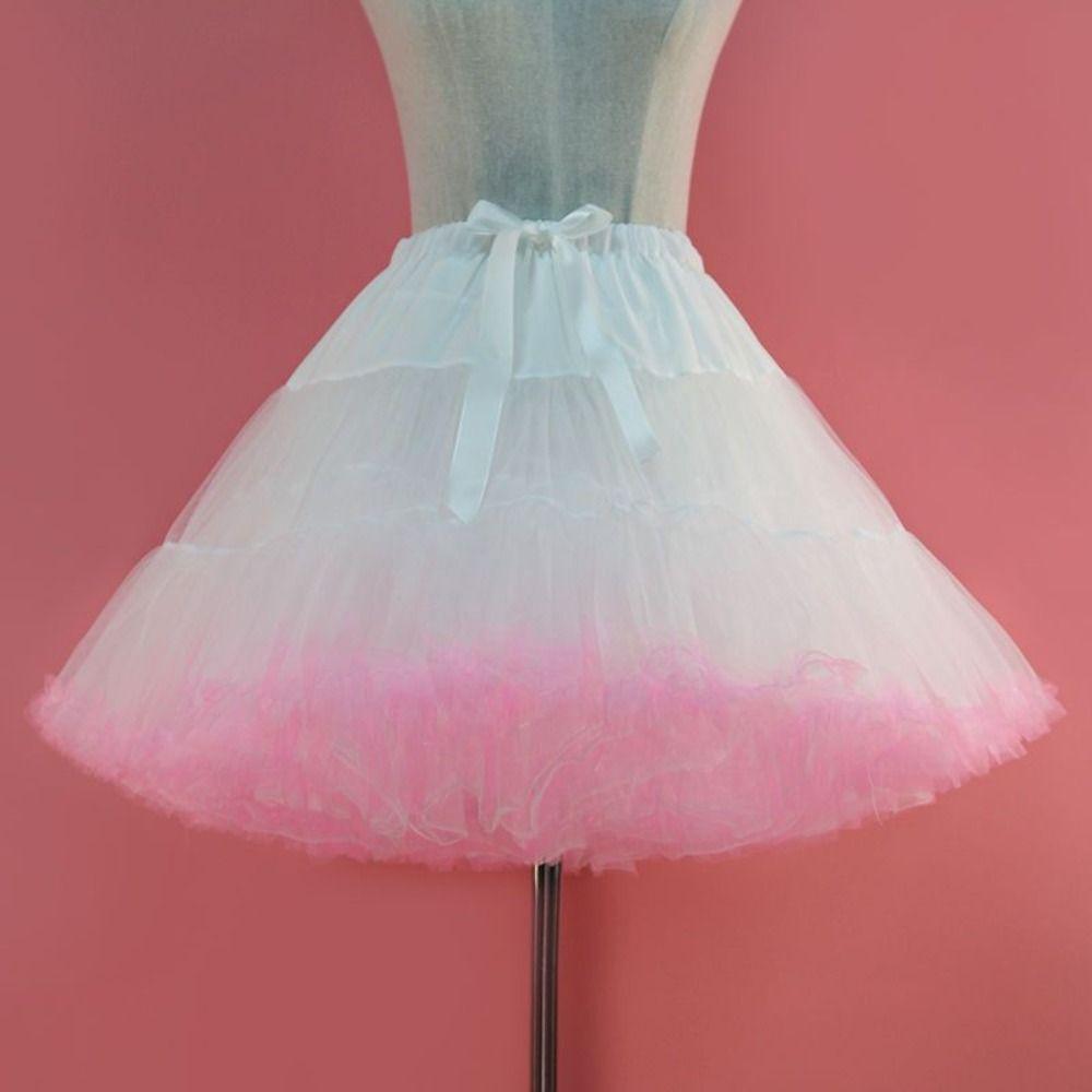 Mesh Lolita Petticoat Multilayer Cosplay Crinoline Underskirt Fashion Petticoats for Wedding  Girls