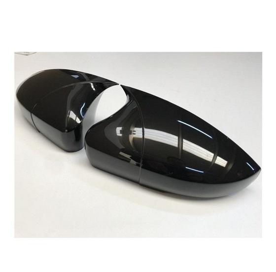 For Volkswagen Polo MK6 2018-2021 Batman Bat Mirror Cover Glossy Black Mirror Cover Right Left 2 Piece Auto Mirror Accessory