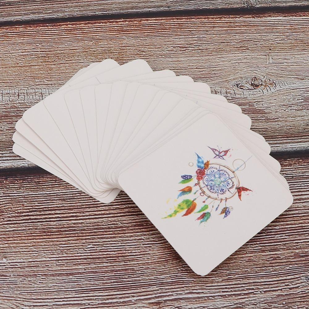 100Pcs White background card White Square Earring Display Cards DIY handmade accessory packing Feather pendant