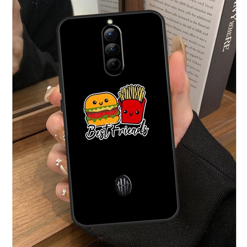 French Fries Burger Pizza Case For Nubia Red Magic 8 9 10 Pro Plus 6 7 6S 7S Pro 5G 6R RedMagic 9S 8S Pro Plus Coque