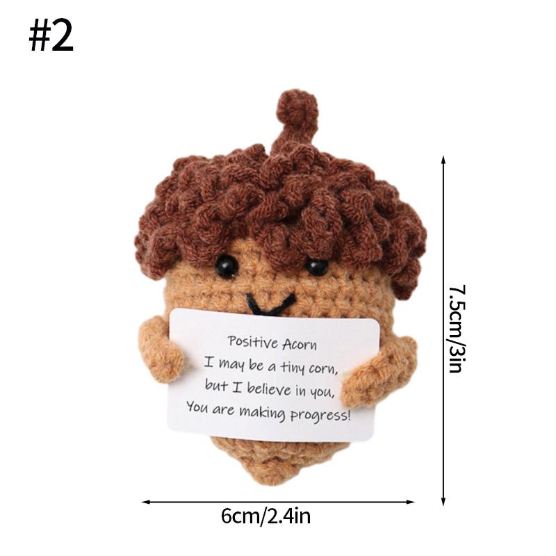 Crochet Bee Positive Potato Office Accessorie Desk Accessorie Crochet Doll Birthday Gift Room Decor Interior Accessories Abeja