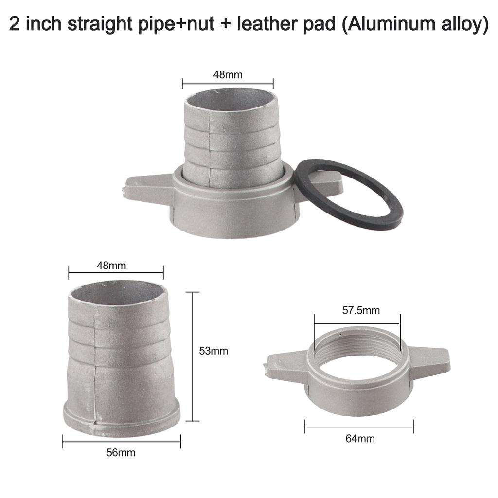 Water Pump Aluminum Pipe Connector With Rubber Gasket Water Pump Connecting Pipe For 1-3inch Water Pump