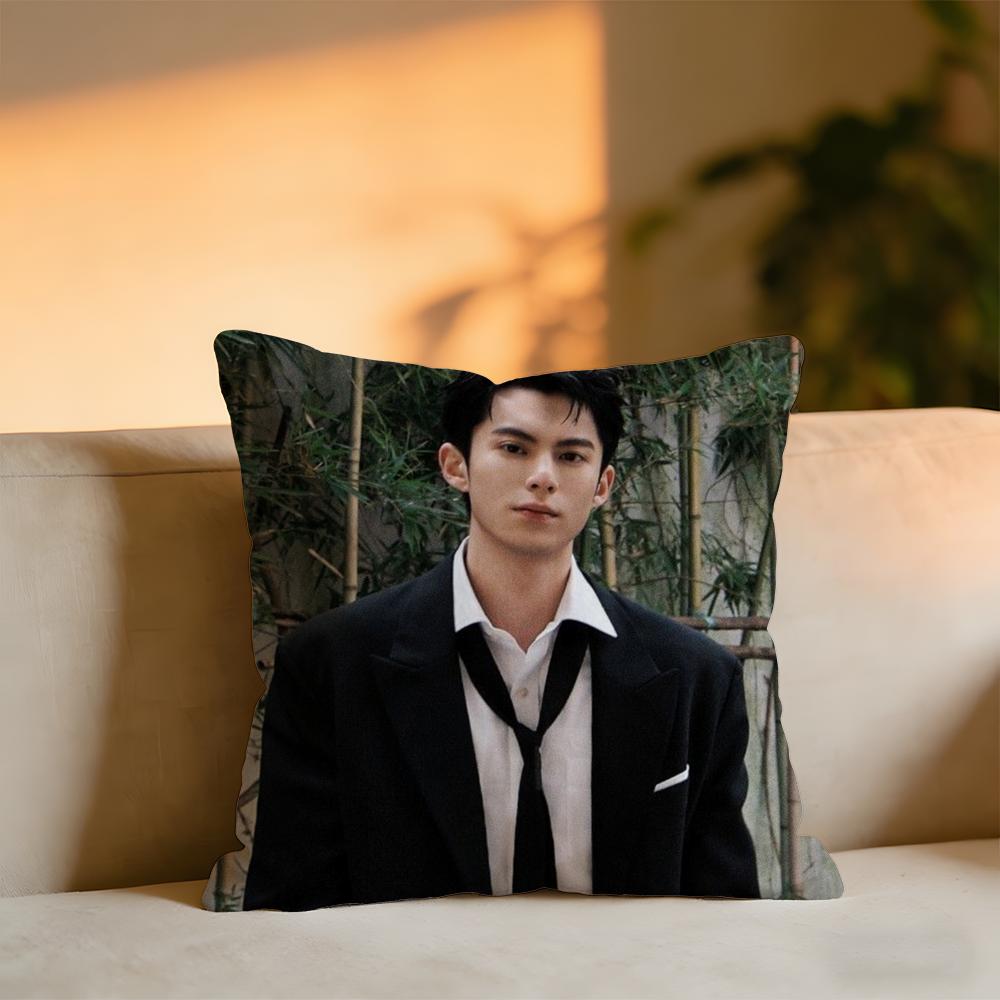 Dylan Wang Chinese Actor Cushion Cover Cozy Velvet Throw PillowSoft Warm Cushion For Sofa Bed
