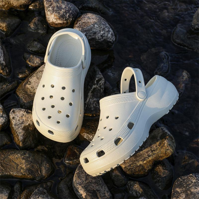 Nuvola pantofole da donna in EVA per l'estate, con zeppa spessa, deodoranti, da spiaggia, resistenti all'usura e traspiranti, a sacchetto, ciabatte