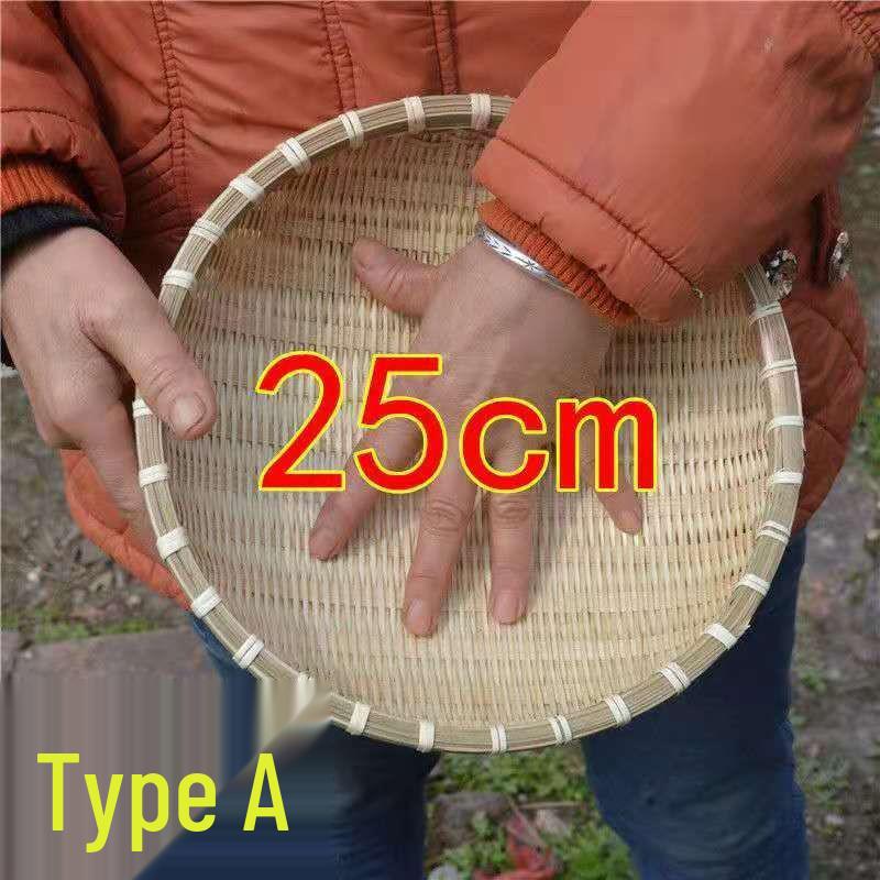 Bamboo Farmhouse Winnowing Basket & Sifter for Drying, Washing, and Steamed Buns