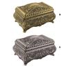 Antique Tin Metal Jewelry Storage Box Dustproof Moisture Resistant Antique Metal Jewelry Organizers Box For Home Decors